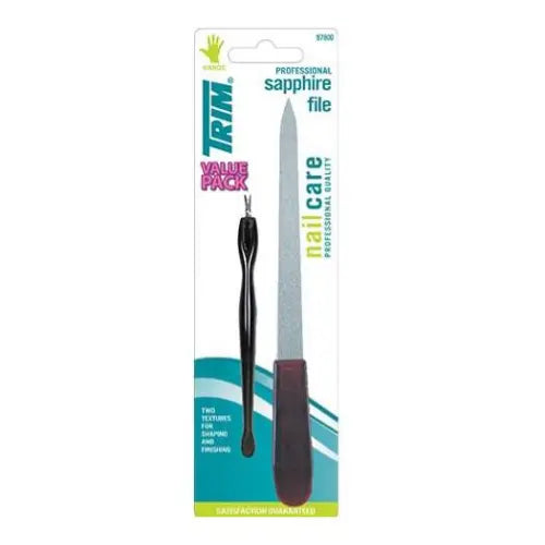 Trim Sapphire File With Bonus Cuticle Remover 9-79RL