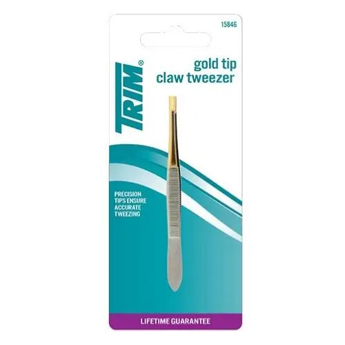 Trim Gold Tipped Claw Tweezer Square 5-43RL