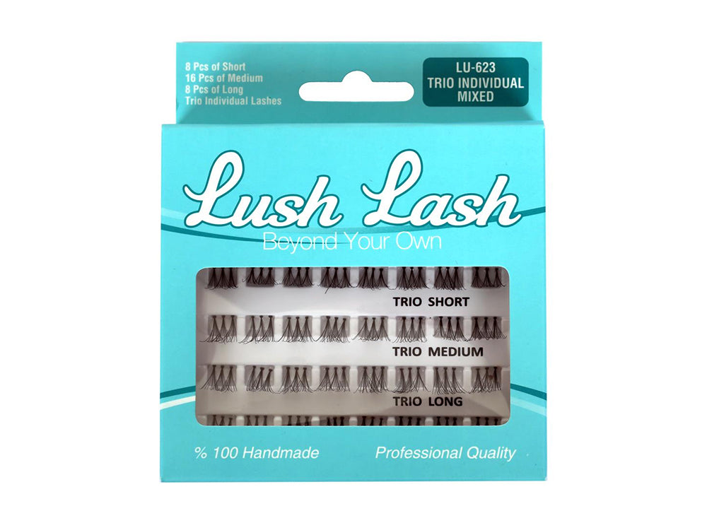 Lush Lash 32 Pcs Of Trio Individual Lashes Mixed LU-623