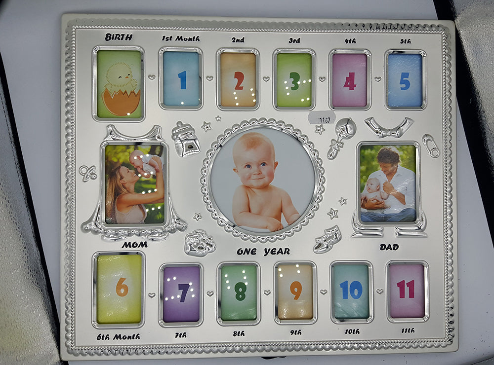Silver Plated Photo Frame 12 Months