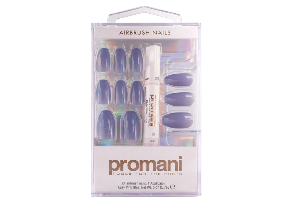 Promani Nail Kit New Series Dark Slate Blue With Glue PR-5669