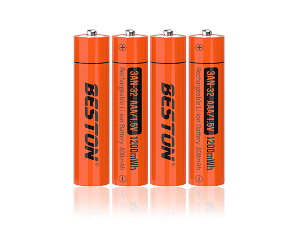 Beston Li-ion Rechargeable AAA Batteries 1.5V Pack of 4