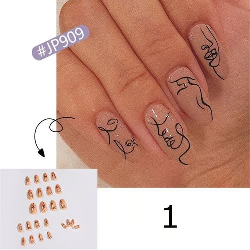 Fancy Glam! JP909 Nails with Double Tape