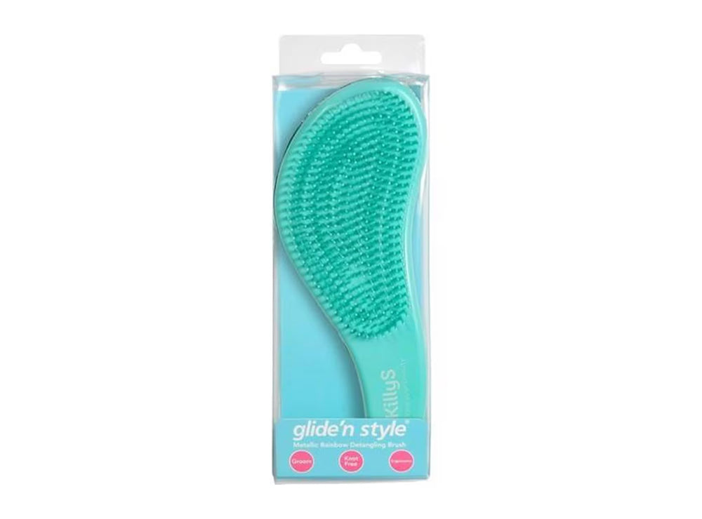 Glide’n Style Metallic Rainbow Detangling Brush GS-247
