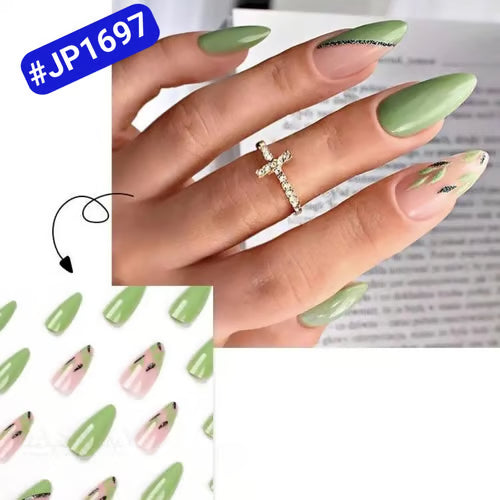 Fancy Glam! JP1697 Nails with Double Tape