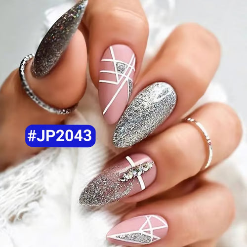Fancy Glam! JP2043 Nails with Double Tape
