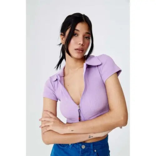 Purple Crop Top Small