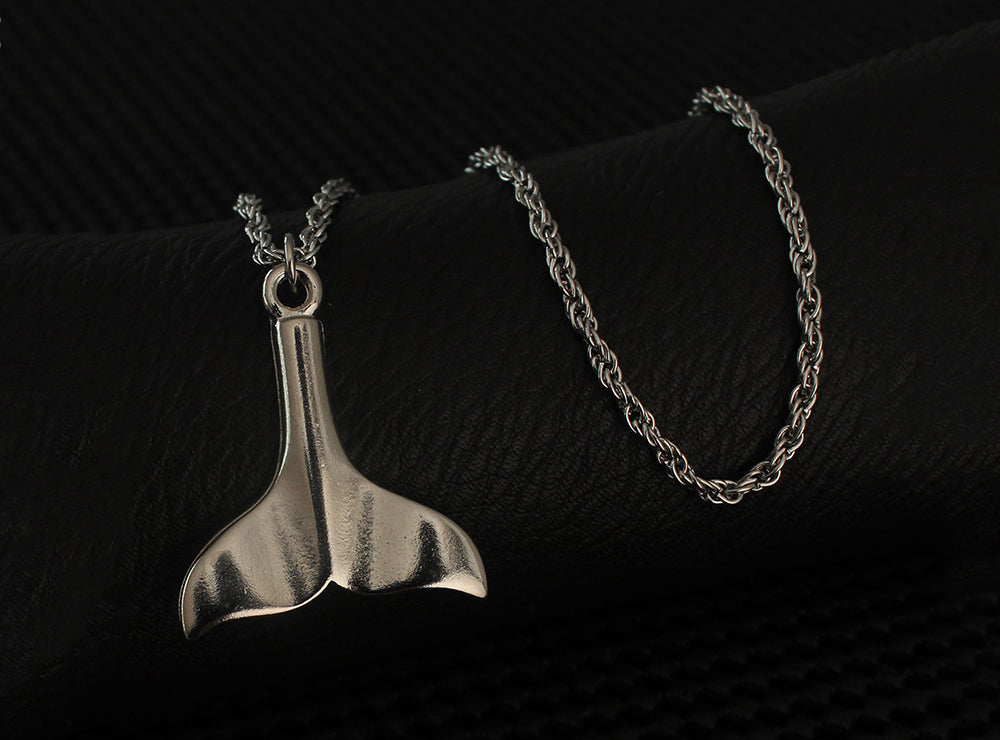 Silver Whale Tail Necklace