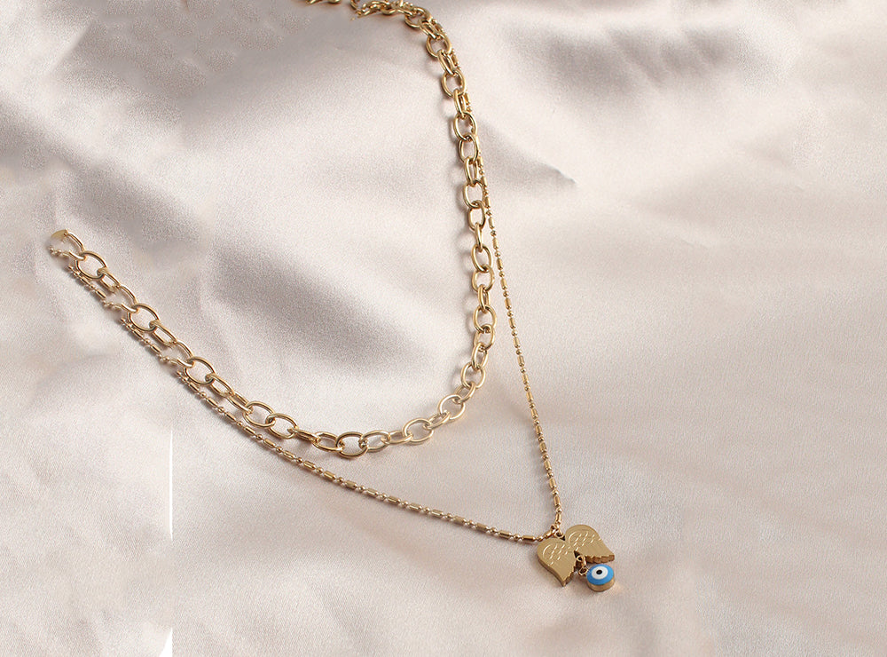 Gold Steel Chain Necklace