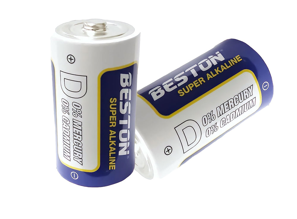 Beston Super Alkaline D Batteries Pack of 2
