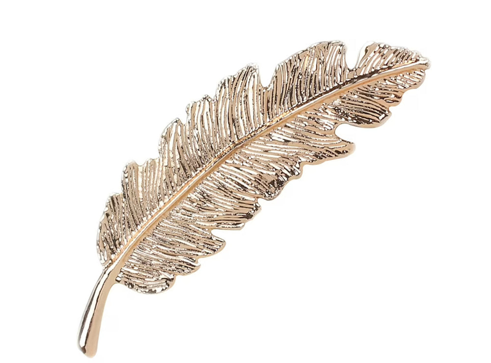 Feather Hair Clip Gold