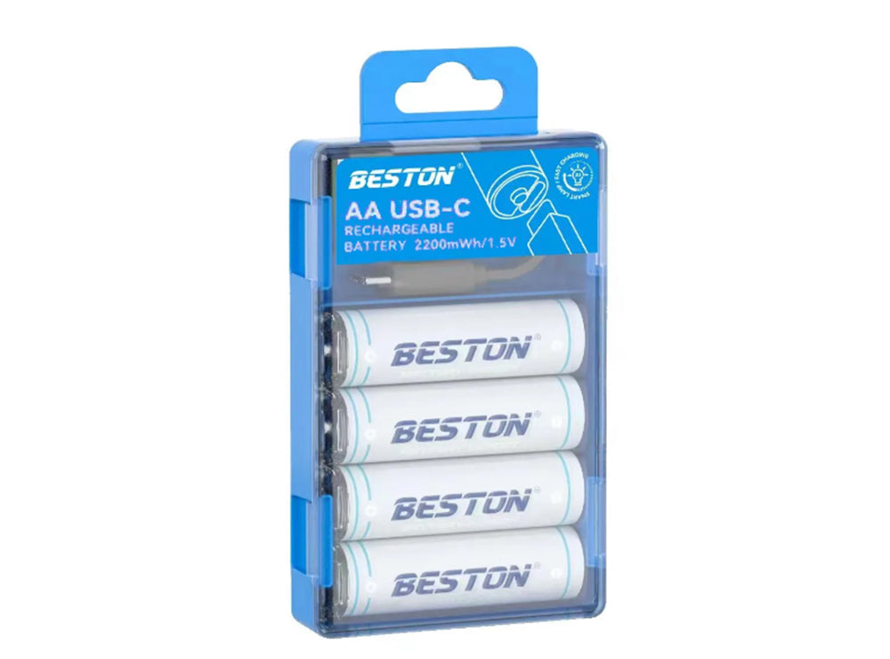 Beston Li-ion  Rechargeable AA Type C Batteries Pack of 4