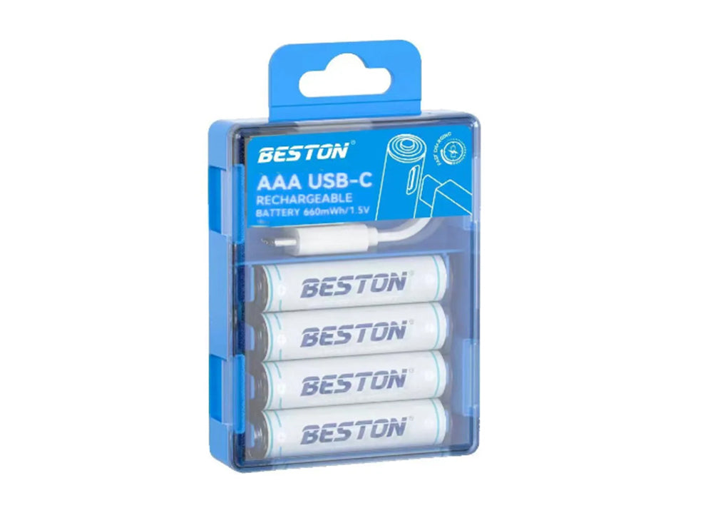 Beston Li-ion  Rechargeable AAA Type C Batteries Pack of 4