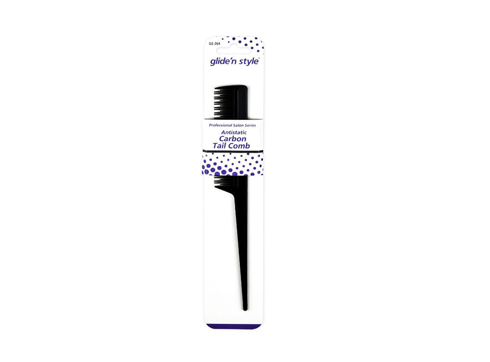 Glide'n Style Antistatic Carbon Tale Comb GS-264