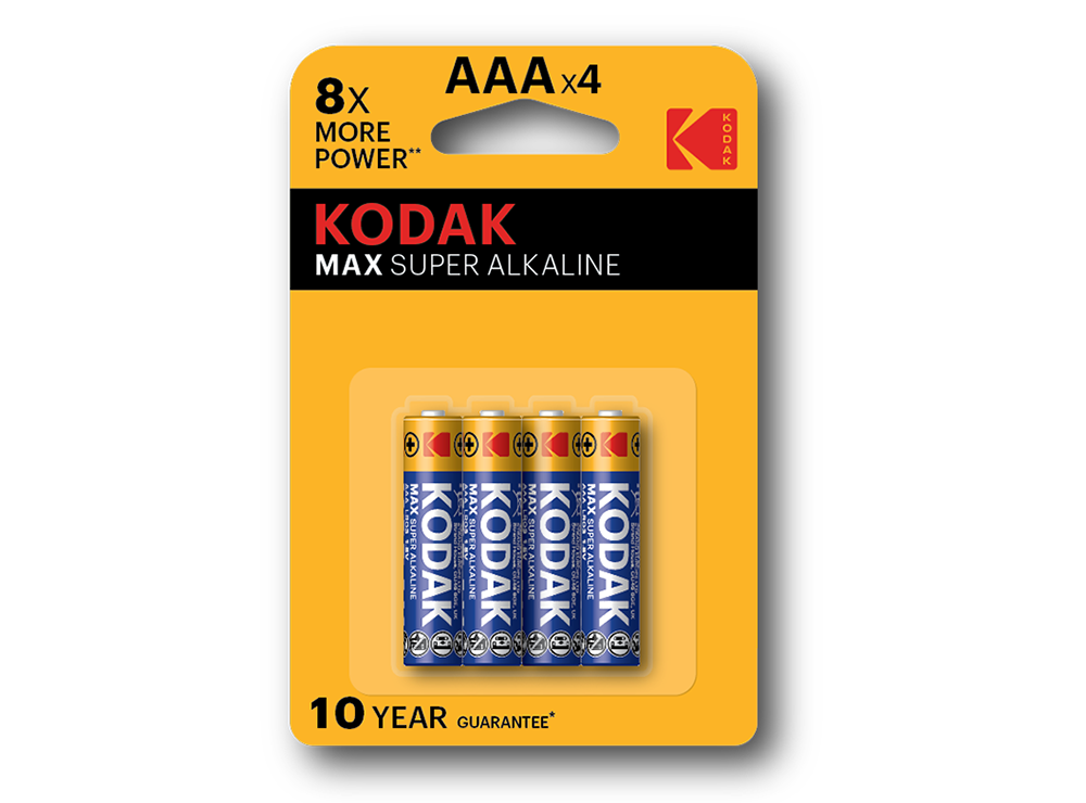 Kodak Max AAA Batteries Pack of 4
