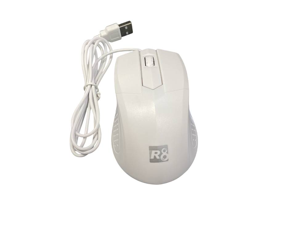 R8 Wired Mouse White
