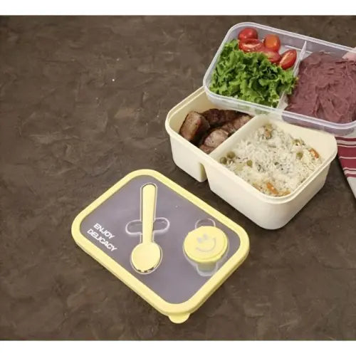 Lunch Box With Cutlery & Sauce Container