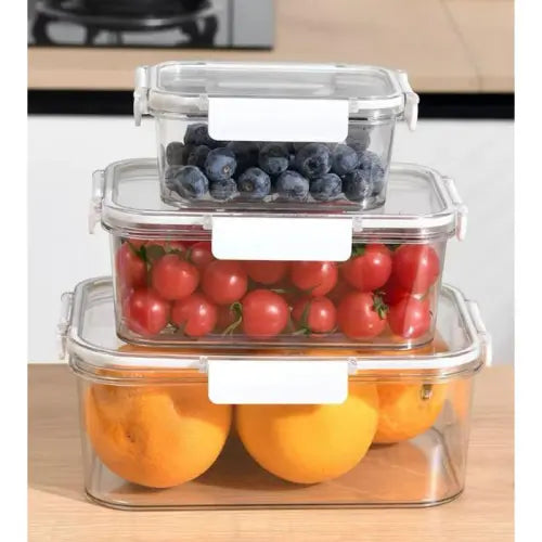 Plastic Food Storage Container Set Pack of 3