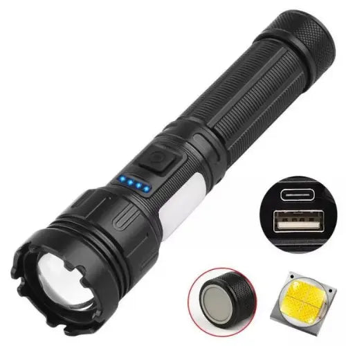 25W Super Bright Rechargeable LED Flashlight – Obrigado 25W Super Bright Rechargeable LED Flashlight – Obrigado