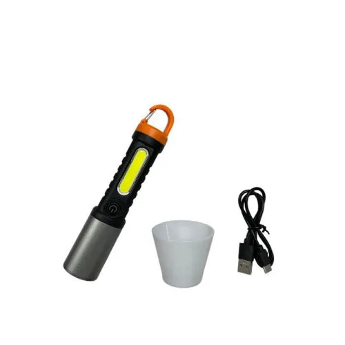 Multifuncitonal Rechargeable Zoom Flashlight Orange