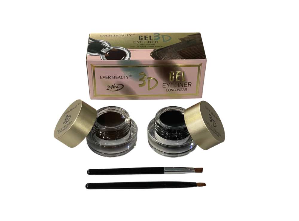 Ever Beauty 3D Gel Eyeliner Black & Brown Duo Set