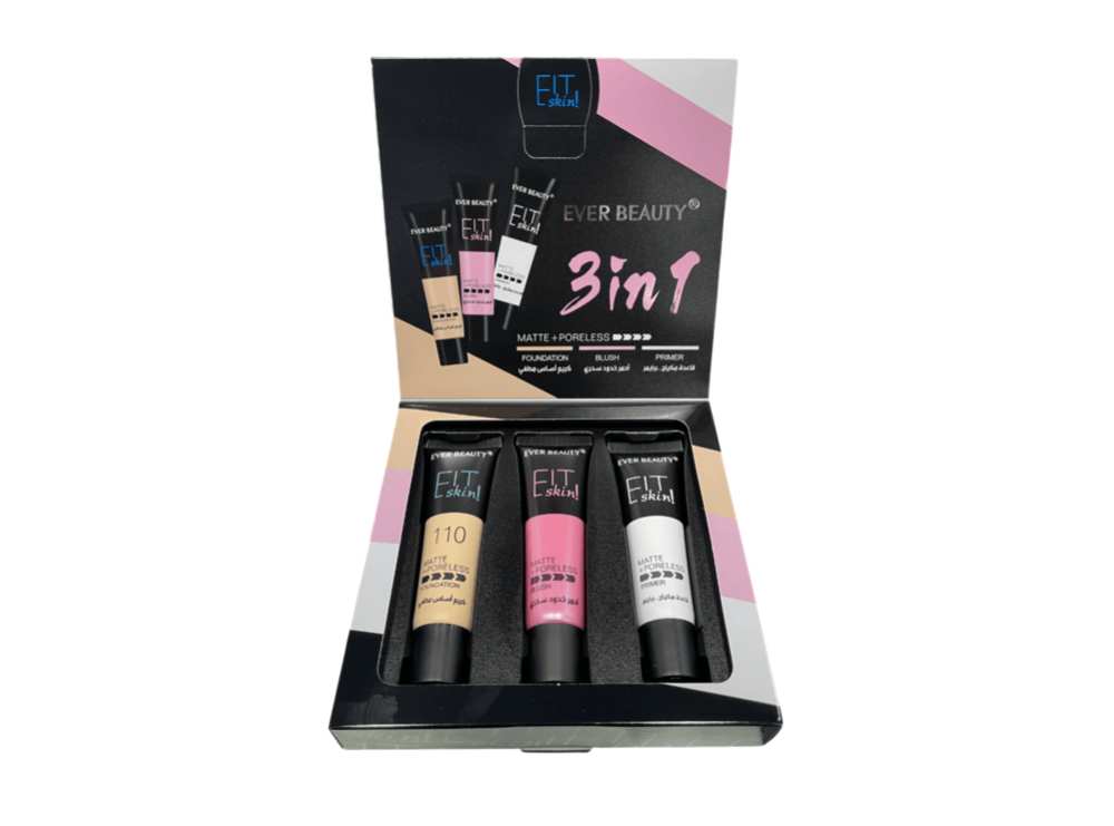 Ever Beauty 3 in 1 Makeup Set Light Nude Foundation