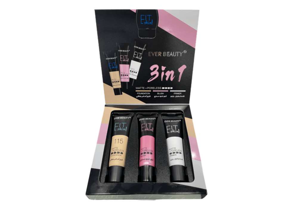Ever Beauty 3 in 1 Makeup Set Natural Beige Foundation