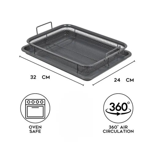 Two Piece Air Fryer Crisper Tray
