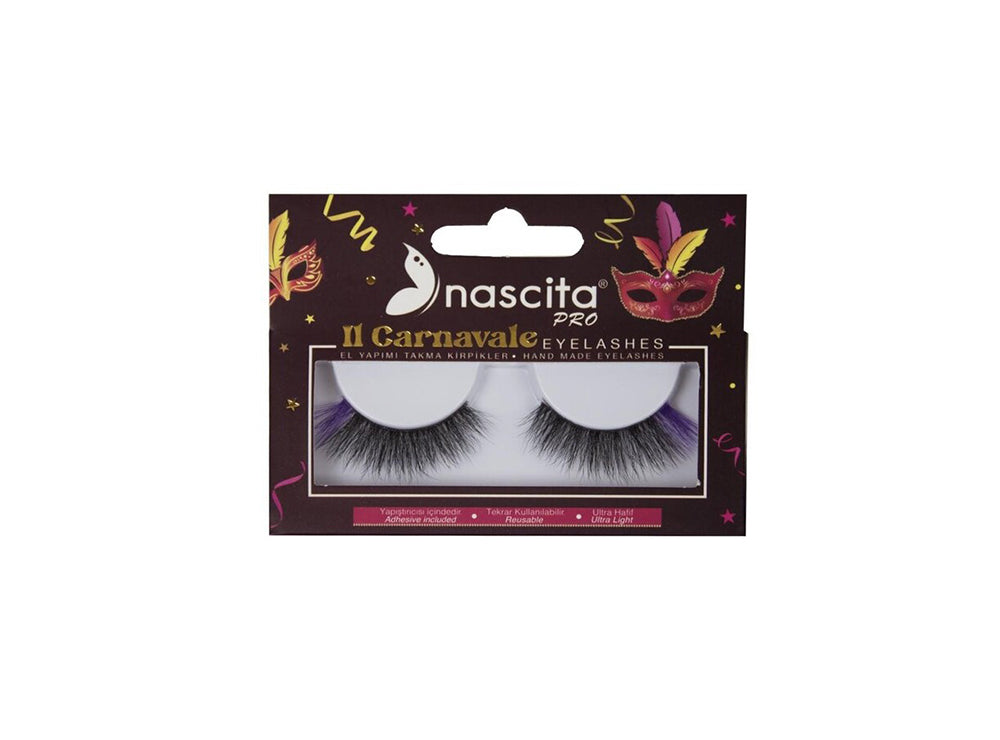 Nascita Carnavale Series Colorful False Eyelashes With Glue 127