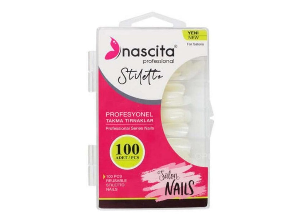 Nascita Reusable Stiletto Nails 164 Pack of 100