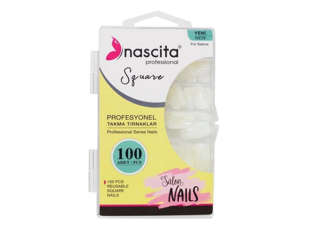 Nascita Reusable Square Nails 167 Pack of 100