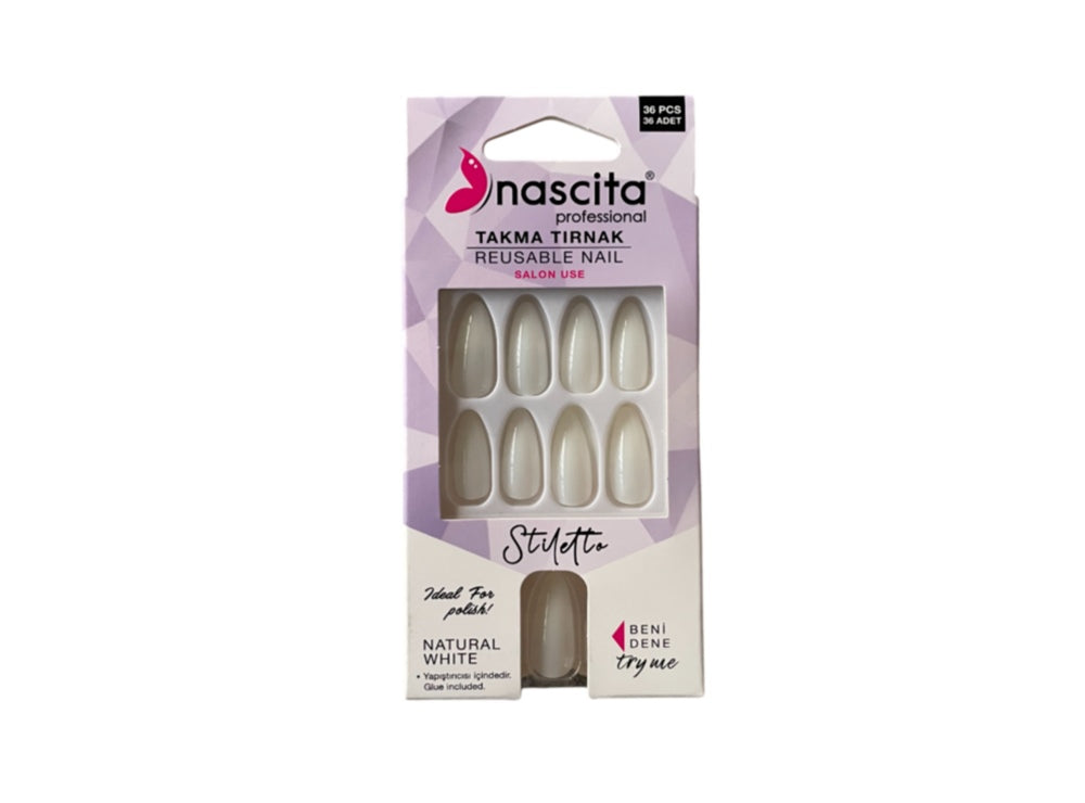 Nascita Stiletto False Nails With Glue 137 Pack of 36