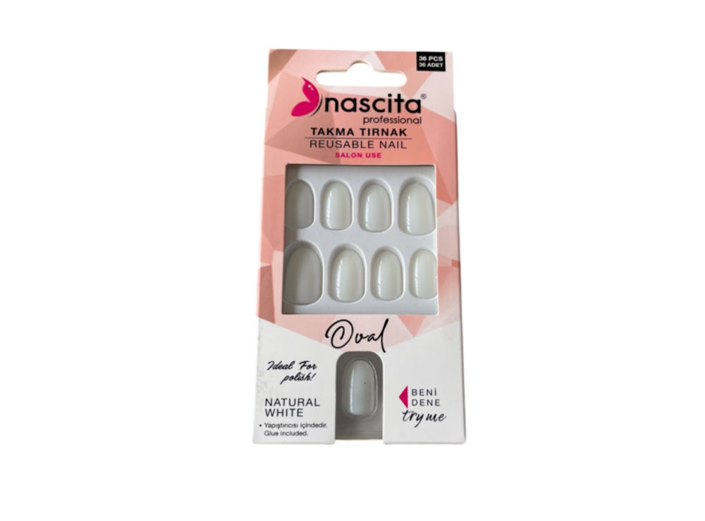 Nascita Oval False Nails With Glue 141 Pack of 36