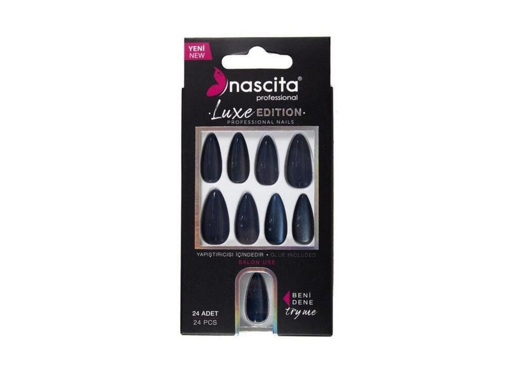 Nascita Cat Eye False Nails With Glue 223 Pack of 24
