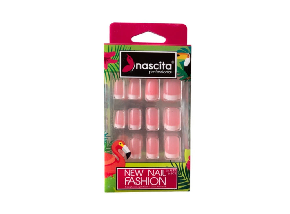 Nascita French Nails With Glue 42 Pack of 24