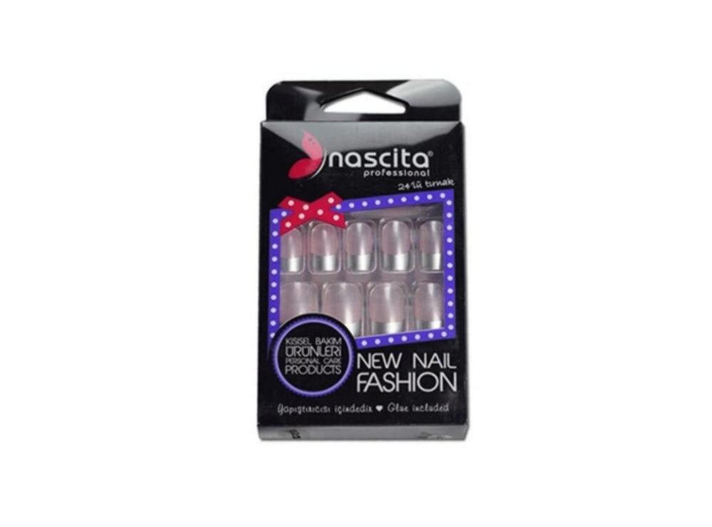 Nascita French Nails With Glue 60 Pack of 24