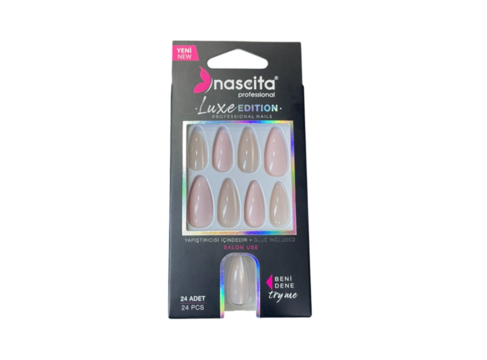 Nascita Cat Eye False Nails With Glue 214 Pack of 24