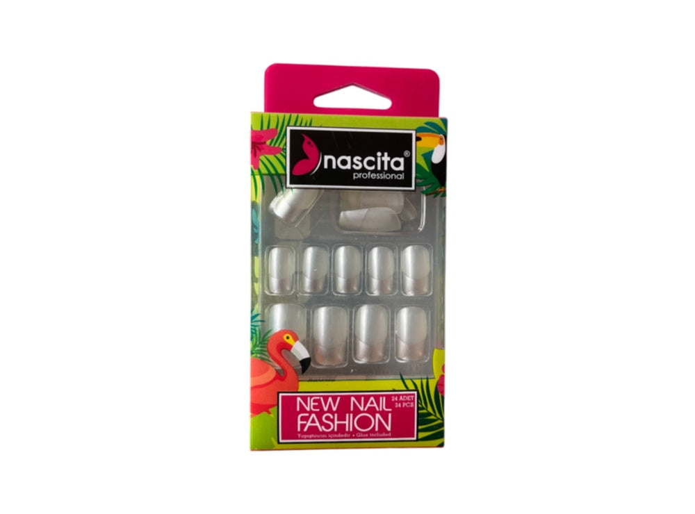 Nascita French Nails With Glue 61 Pack of 24