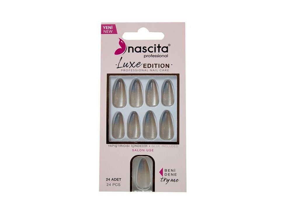 Nascita Cat Eye False Nails With Glue 238 Pack of 24