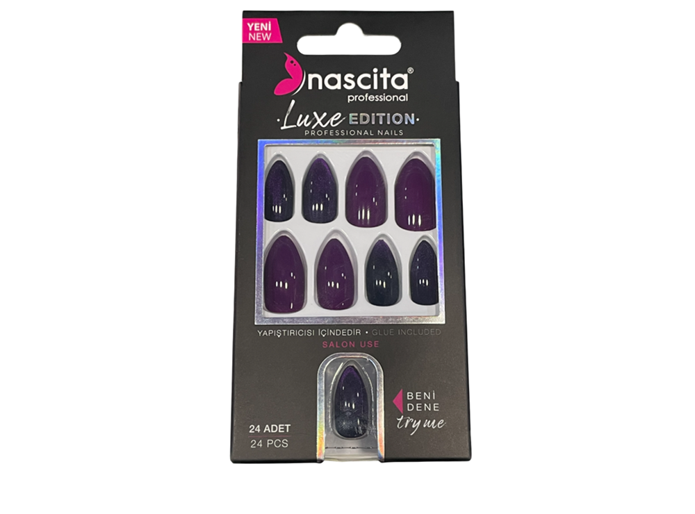 Nascita Cat Eye False Nails With Glue 219 Pack of 24