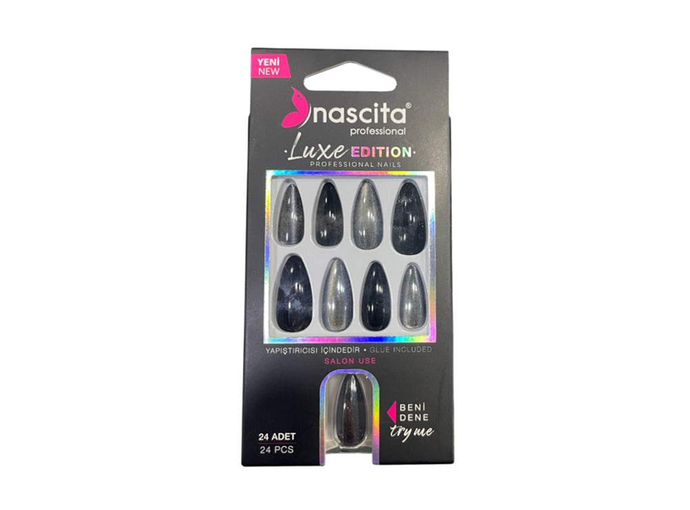 Nascita Cat Eye False Nails With Glue 272 Pack of 24