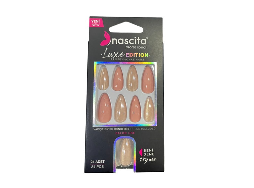Nascita Cat Eye False Nails With Glue 273 Pack of 24