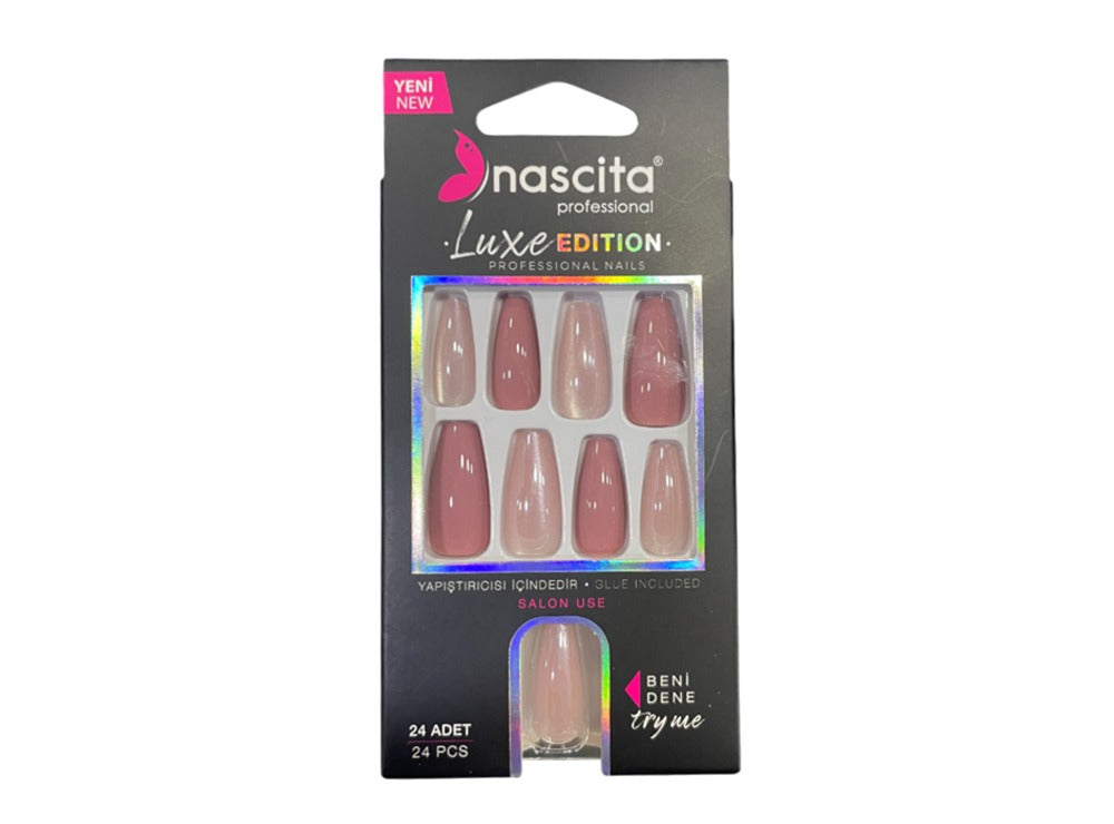 Nascita Cat Eye False Nails With Glue 275 Pack of 24