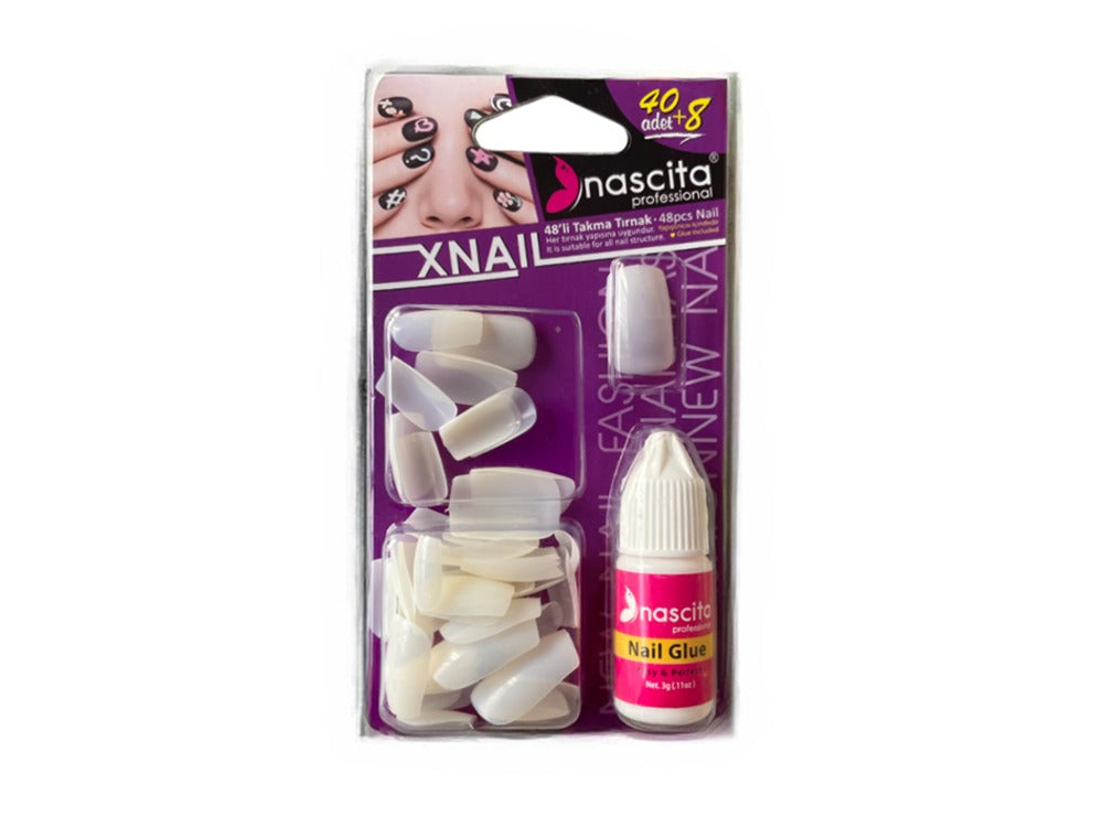Nascita Artificial Nails With Glue 115 Pack of 48
