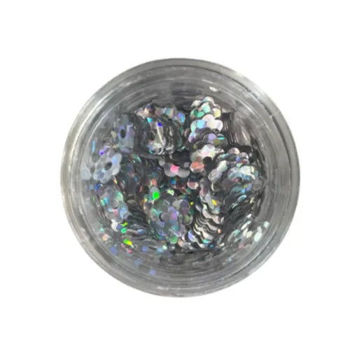 Nascita Sparkle Flower Nail Art Decoration Silver