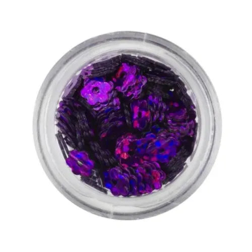Nascita Sparkle Flower Nail Art Decoration Purple