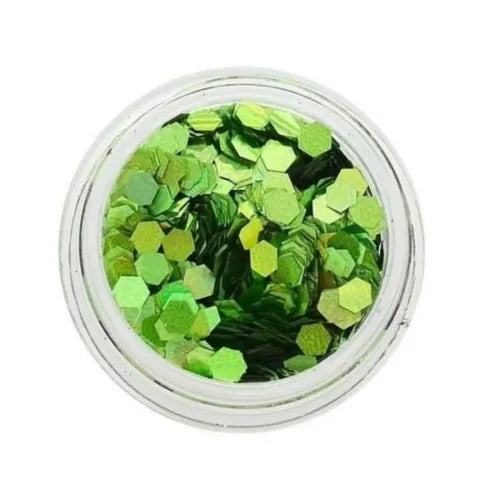Nascita Sparkle Hexagon Nail Art Decoration Green