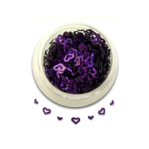 Nascita Sparkle Heart Nail Art Decoration Purple