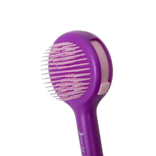 Nascita 2-in-1 Detangling Brush & Scalp Massager With Mirror Purple