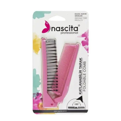Nascita Foldable Comb Brush Pink